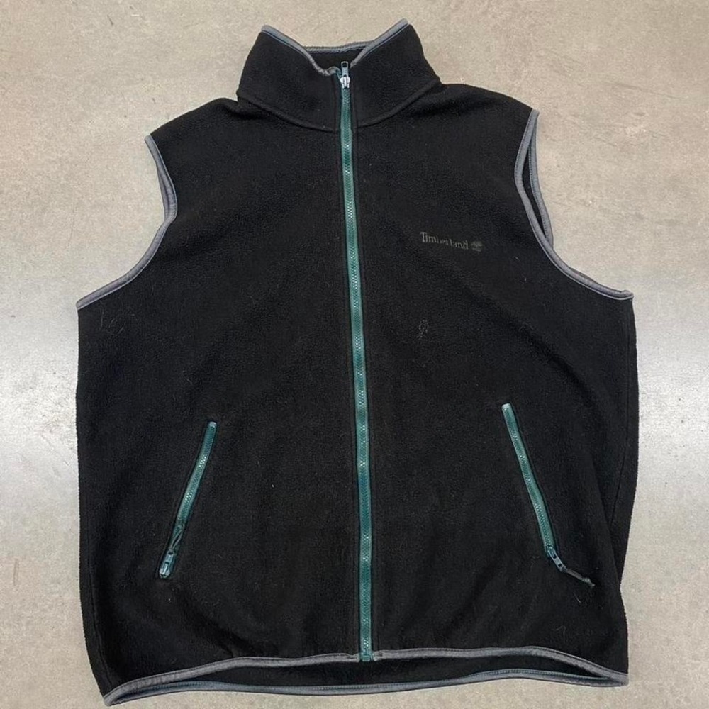 Timberland‎ Black Fleece Gilet Vest Vintage Outdoor Men's Size L